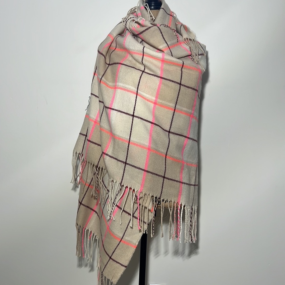 Multi-Color Plaid Scarf/Wrap. Os - image 5